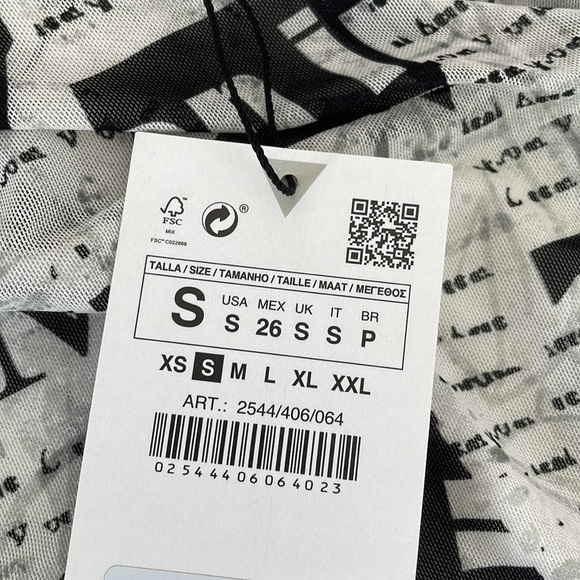 NWT ZARA Newspaper Dress - Picture 7 of 9